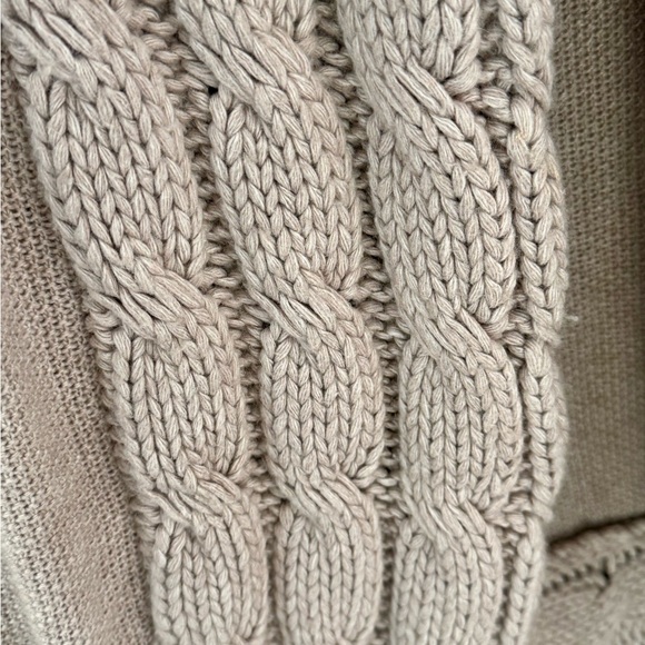 Greylin Cable Knit cardigan in size small in taupe color. - Picture 2 of 4